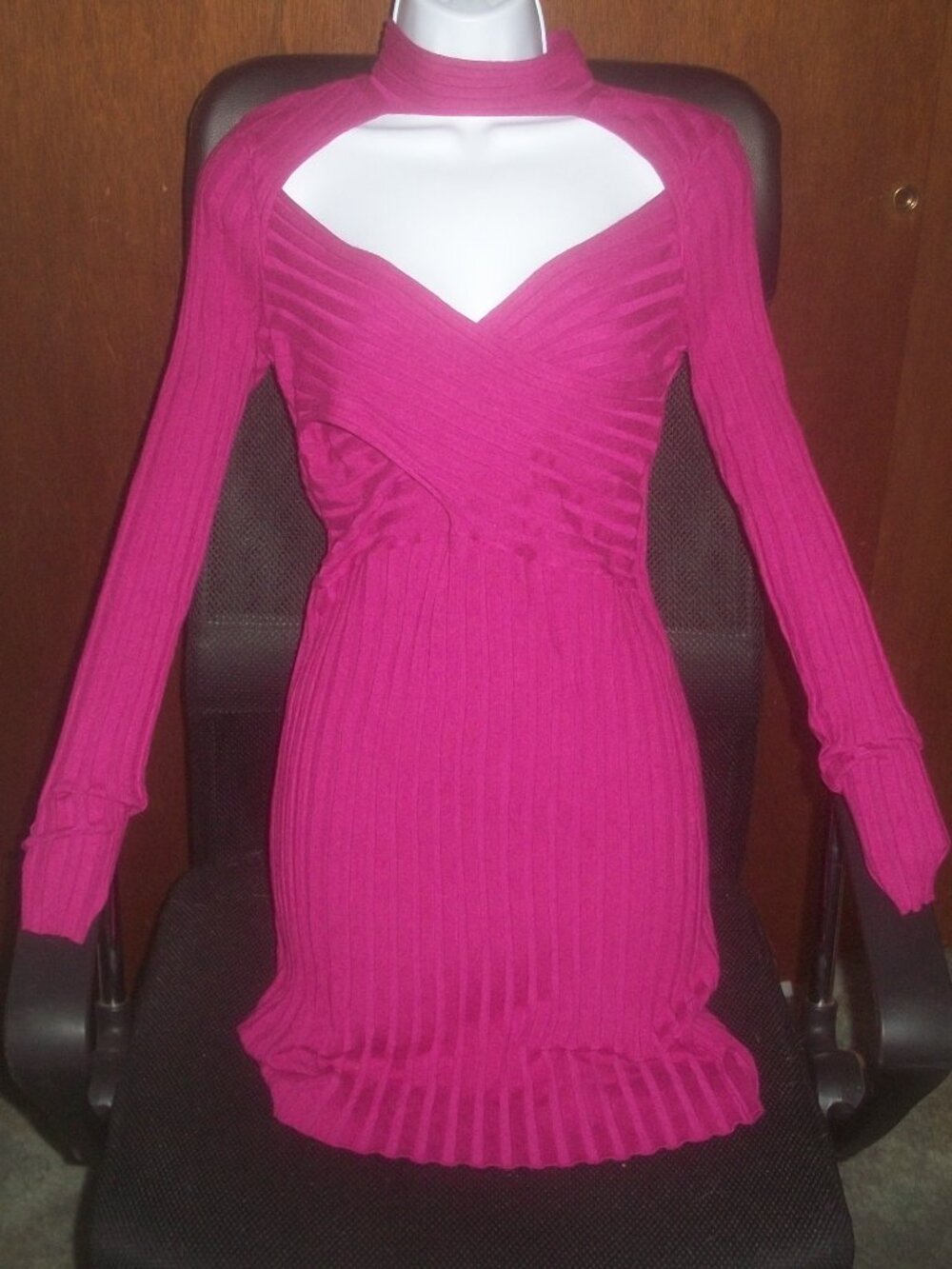 womens sweetheart neck milkmaid ribbed knit sweater dress size medium